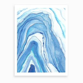 Agate Inspired Watercolor Abstract 1 Art Print