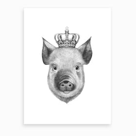 The King Pig Art Print