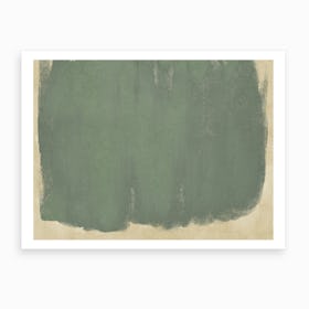 Minimal Abstract Green Colorfield Painting 1 Art Print