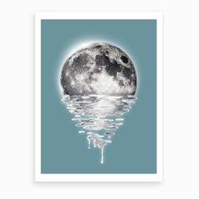 Melting Moon Art Print