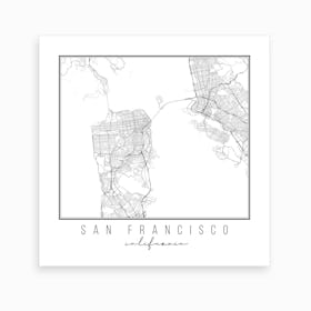 San Francisco California Street Map Art Print