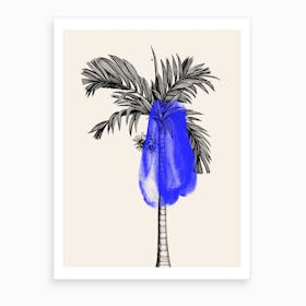 Tropical Tree Blue Art Print