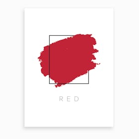 Red Color Box Art Print