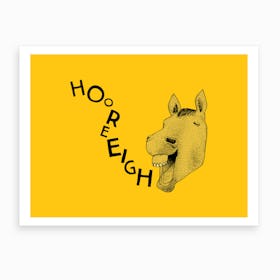 Hooray Horse Art Print