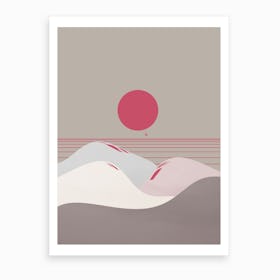 Minimal Sunset 9 Art Print