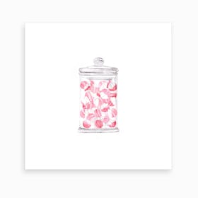 Candy Jar Square Art Print