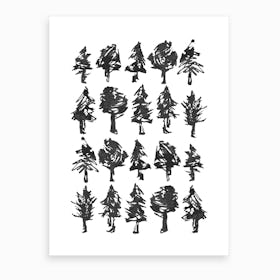 Ink Trees Art Print
