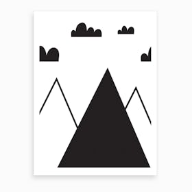Scandi Mountain Art Print