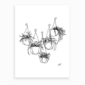 Growing With Love Line Art Print