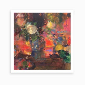 Oranges And Roses  Art Print