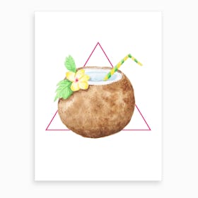 Coconut Cocktail Art Print