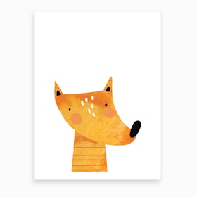 Orange Fox Art Print