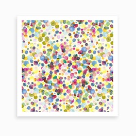 Color Drops Square Art Print