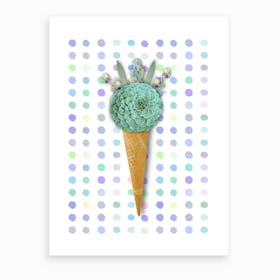 Succulent Ice Cream Art Print