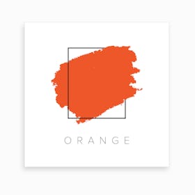Orange Color Box Art Print