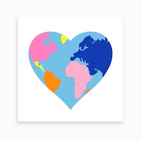 Love Our Planet Square Art Print