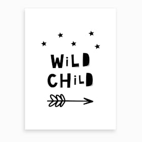 Scandi Wild Child Stars And Arrow Art Print