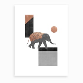 Elephant Mosaic I Art Print