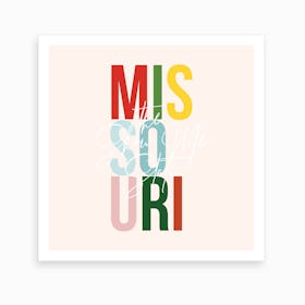 Missouri The Show Me State Color Art Print