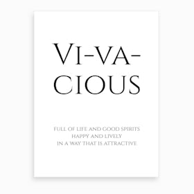 Vivacious Art Print