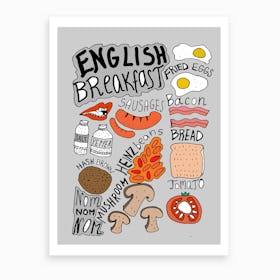 English Breakfast Grey Art Print