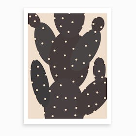 I Own A Black Cactus Art Print