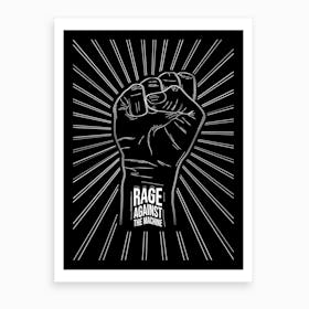 Rage Fist Mood Style Art Print