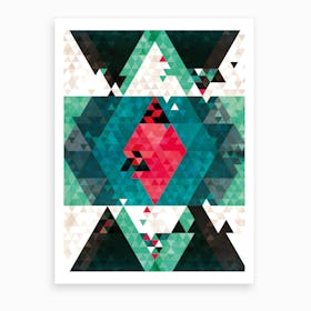 Bohemian Kilim Triangles Art Print