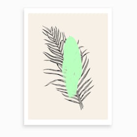 Tropical Tree Light Green Art Print