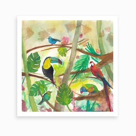 Tropical Birds Art Print