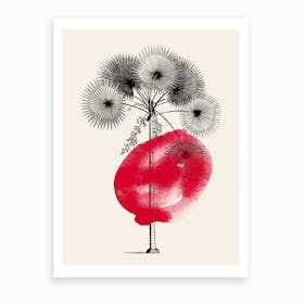 Tropical Tree Red Art Print