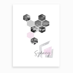 Urban Design Sydney Pink Art Print