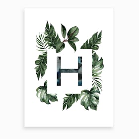Botanical Alphabet H Art Print