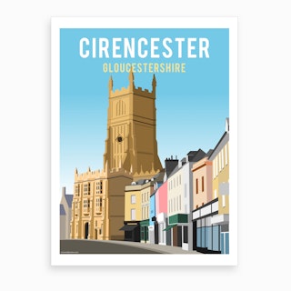 Cirencester Marketplace And Church Art Print
