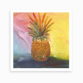 Rainbow Pineapple Art Print