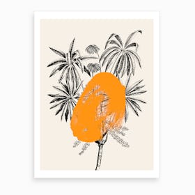 Tropical Tree Orange Art Print