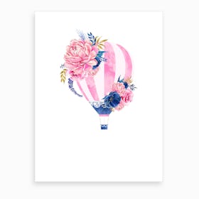 Pink Hot Air Balloon Art Print