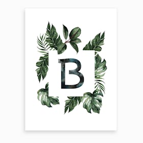 Botanical Alphabet B Art Print