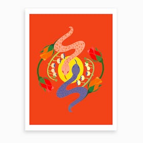 Snakes Art Print