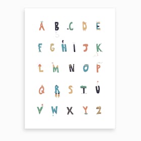 Apple To Zebra Alphabet Art Print