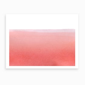 Minimal Pink Abstract 02 Landscape Art Print