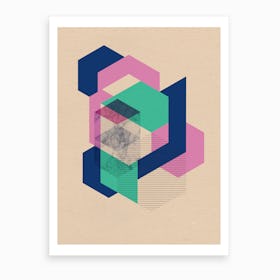 Hexagonal Layers Art Print