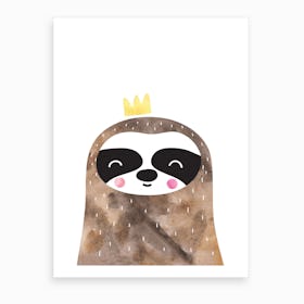 Brown Sloth Art Print