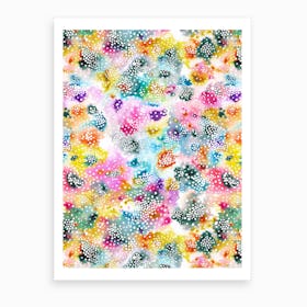 Experimental Surface Colorful Art Print