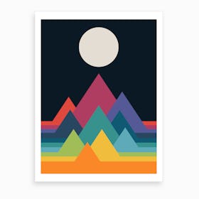 Whimsical Mountains  Art Print