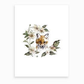 Floral Fox Art Print