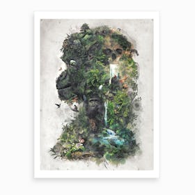 Surreal Gorilla Art Print