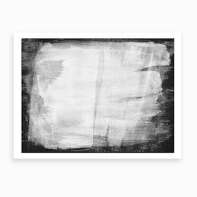 Minimal Abstract Black And White Painting 1 Art Print