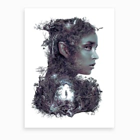 Lady Of The Dark Wood Art Print