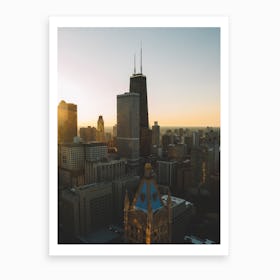 Chicago Sunset Art Print